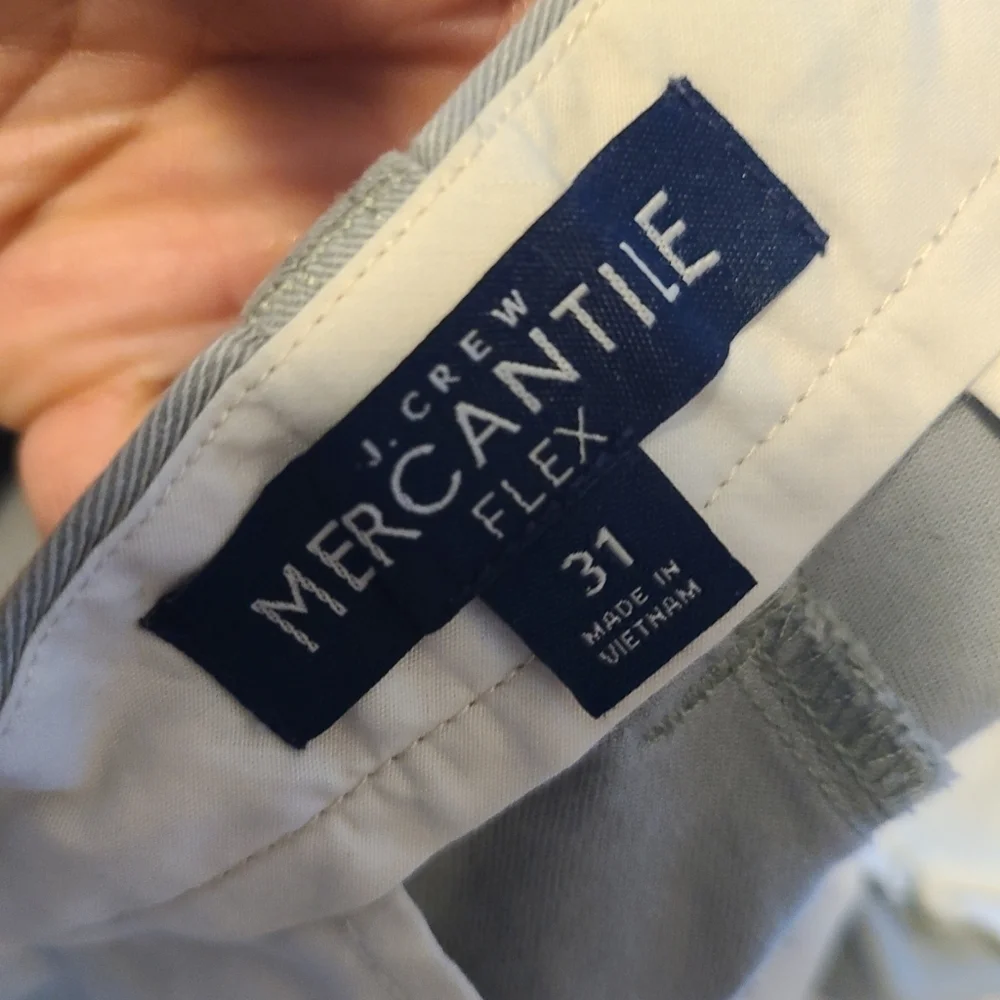 J Crew Mercantile‎ Flex Shorts Mens 31 Gray Chino Flat Front Bermuda 6.5” Preppy
